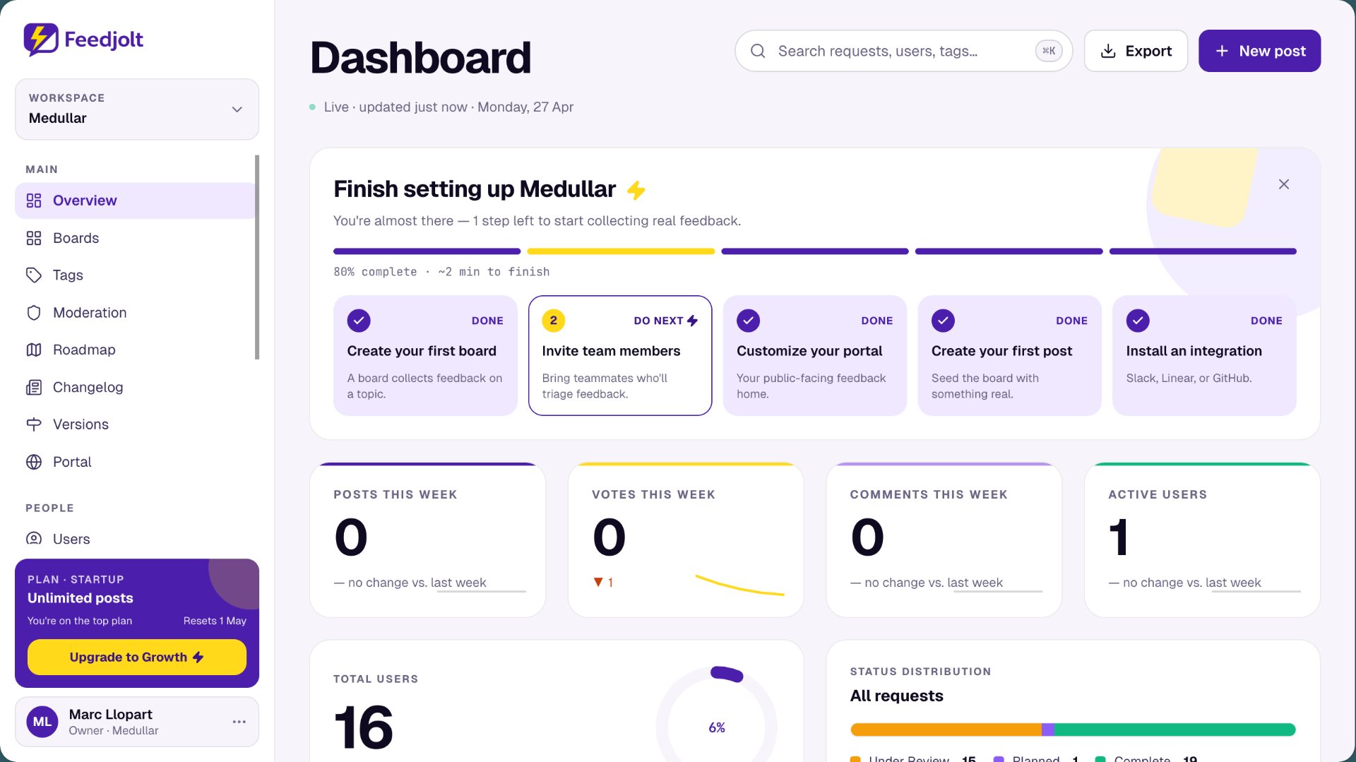 Feedjolt screenshot