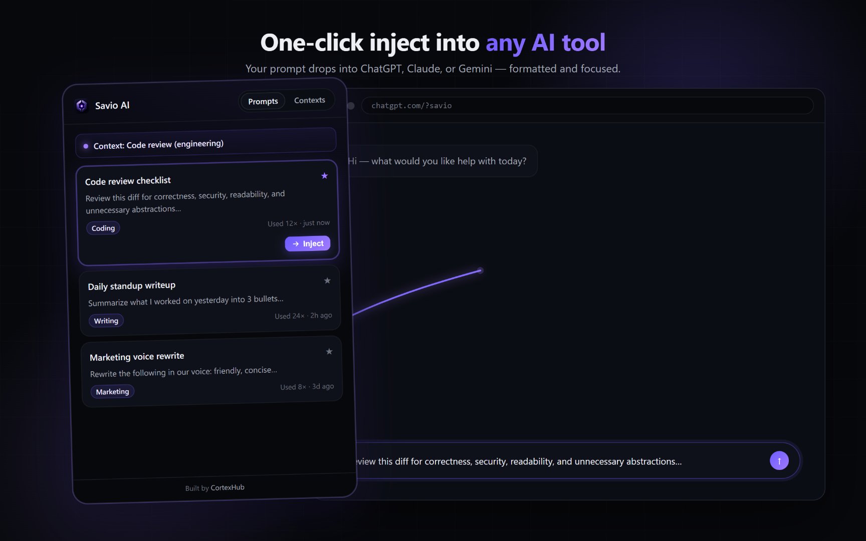 Savio AI screenshot