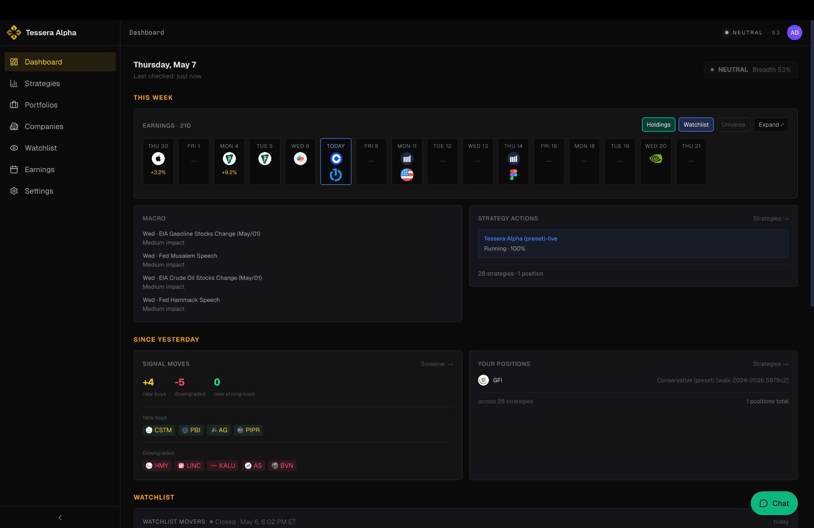 Tessera Alpha screenshot