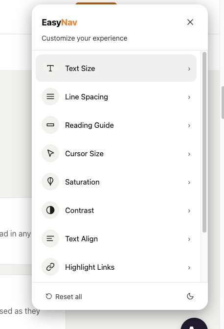 EasyNav screenshot