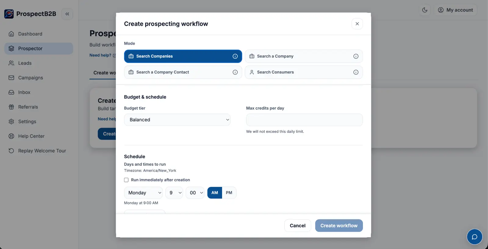ProspectB2B screenshot