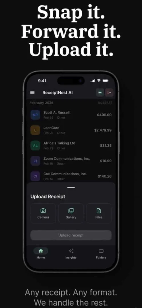 ReceiptNest AI screenshot