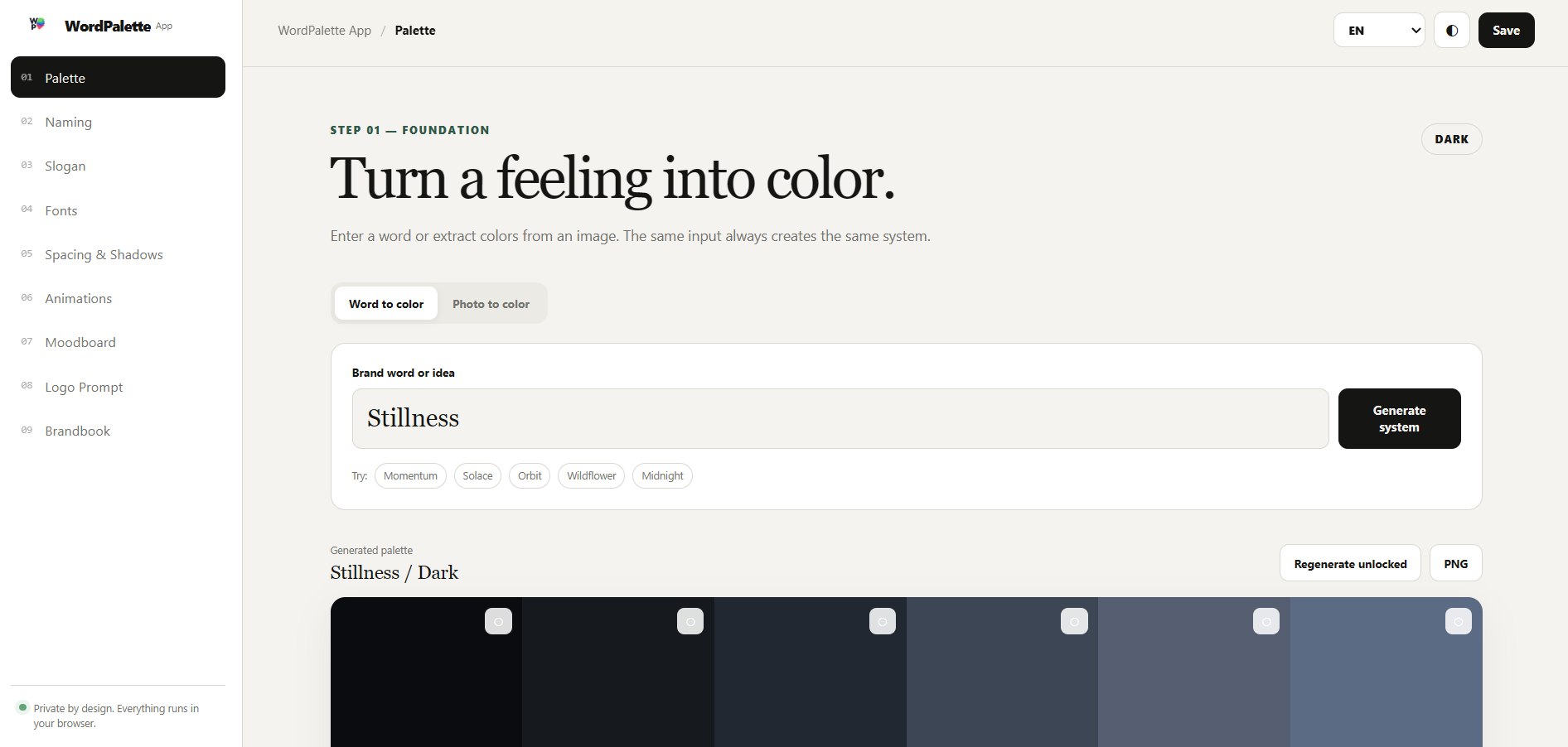 WordPalette Brand Kit screenshot
