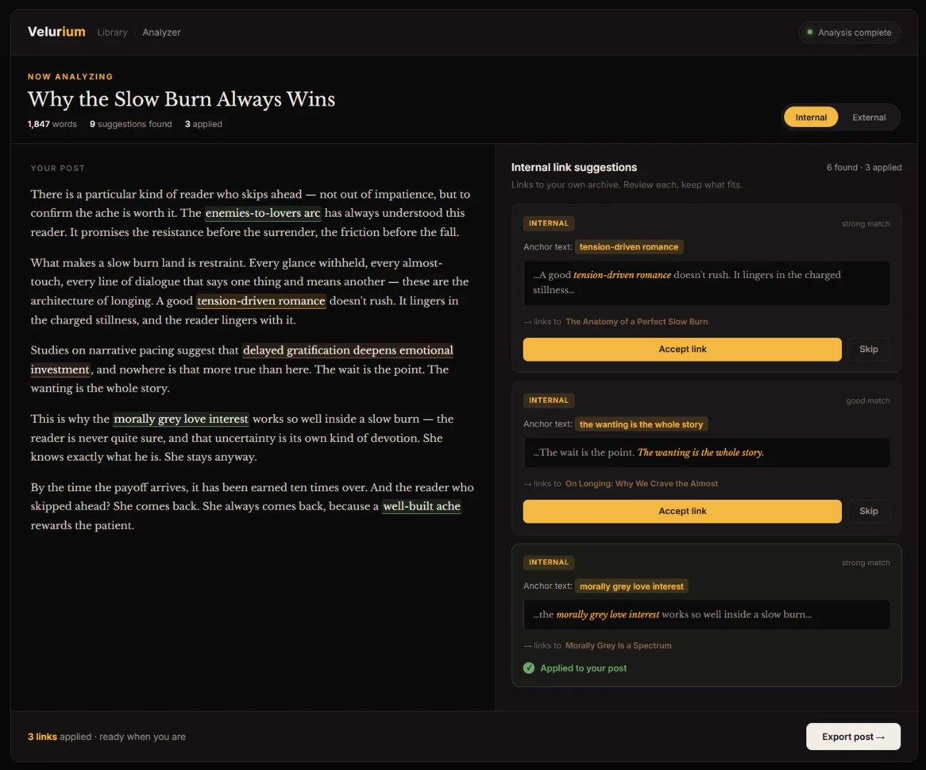 Velurium screenshot