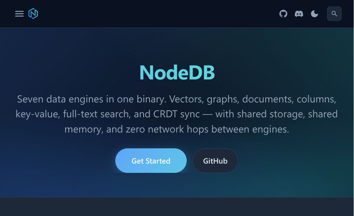 NodeDB screenshot