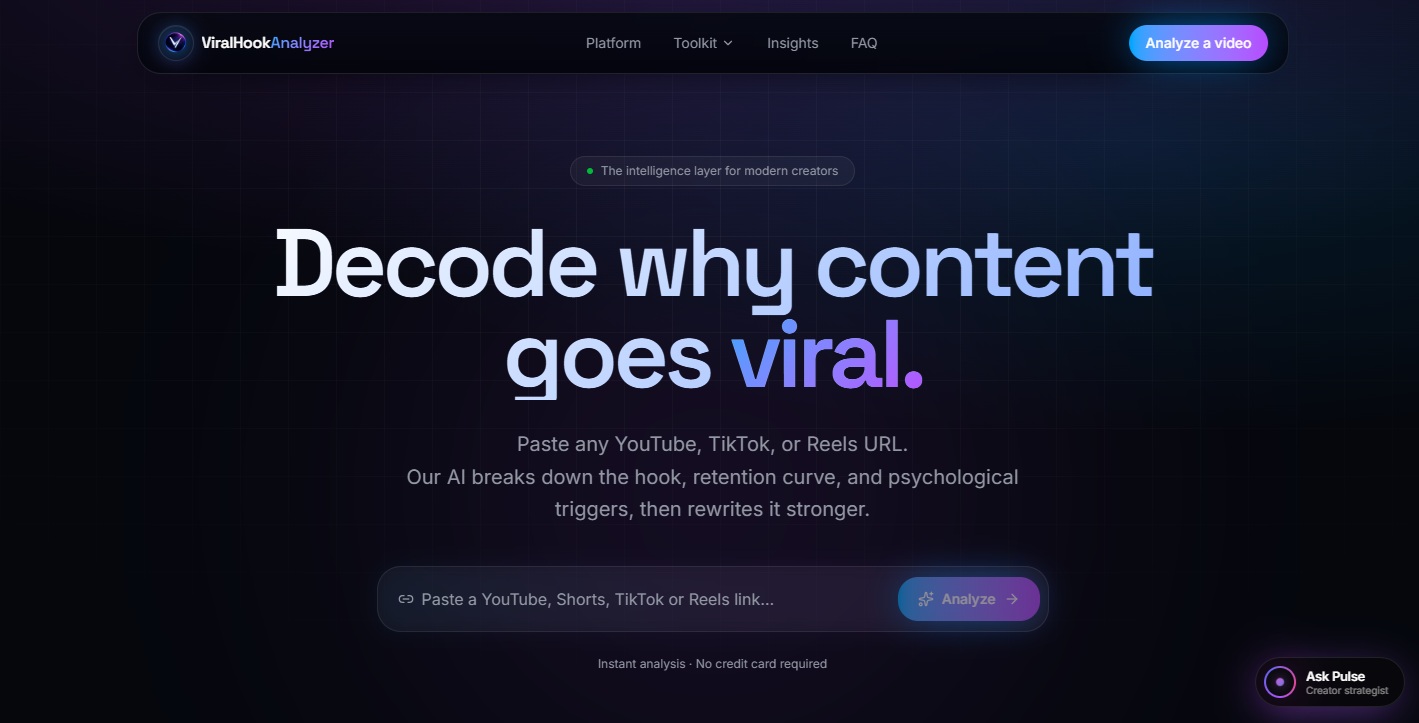 Viral Hook Analyzer screenshot