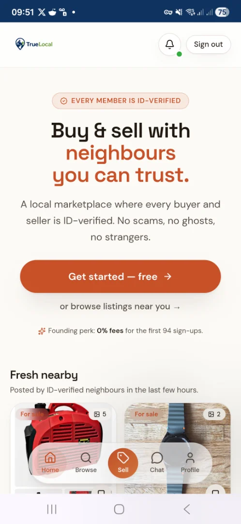 TrueLocal screenshot