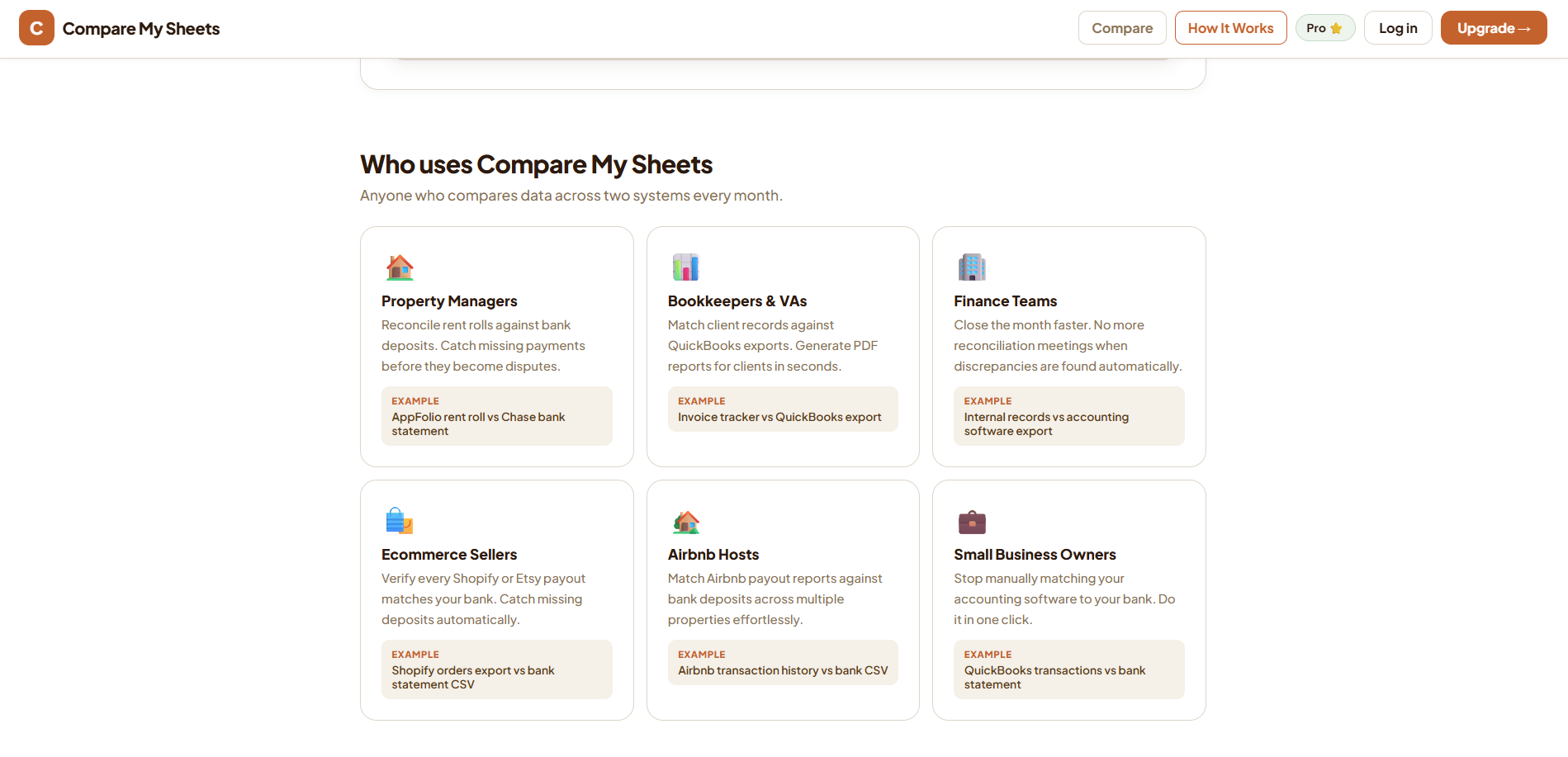 Compare My Sheets screenshot