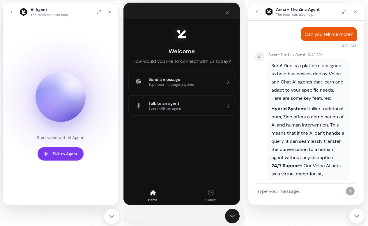 HeyZinc screenshot