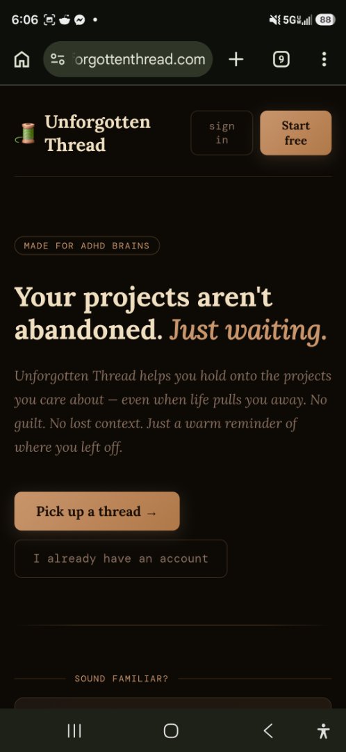 Unforgotten Thread screenshot